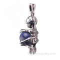 Skull Pendant Lapis Lazuli Healing Crystal Beads